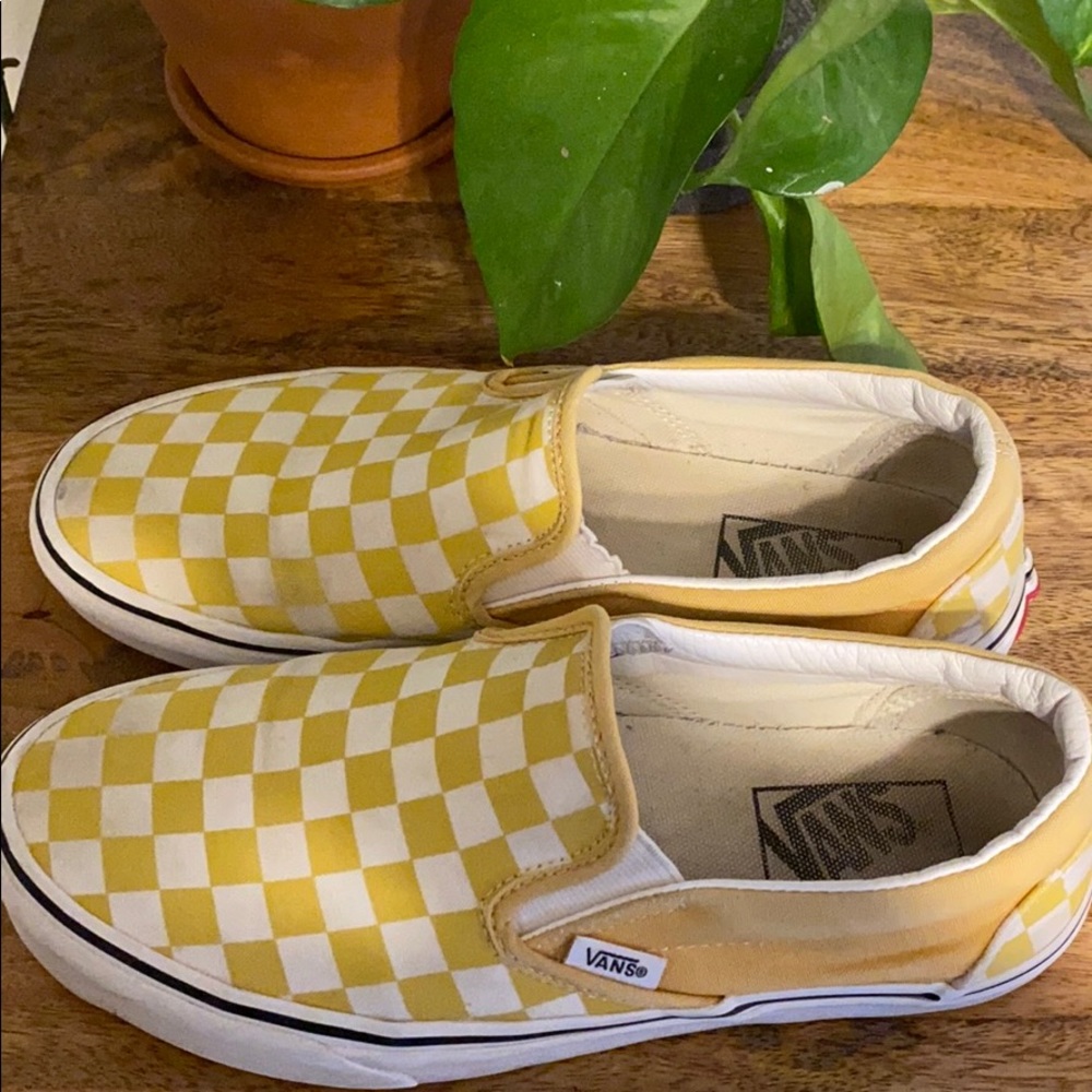 Yellow checkered vans